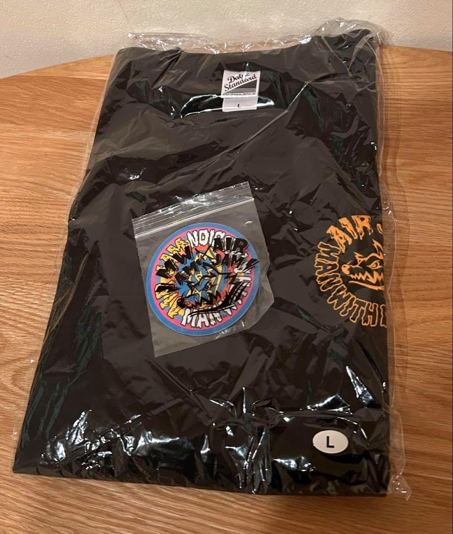 超希少未開封 マンウィズ エアジャム2016 黒L Tシャツ ステッカー 超